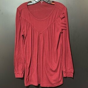 Women's size Large | Maroon | Long Sleeve Top